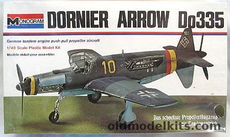 Monogram 1/48 Dornier Arrow Do-335 - Day/Night versions with Diorama Instructions - Short Box Issue, 7538 plastic model kit